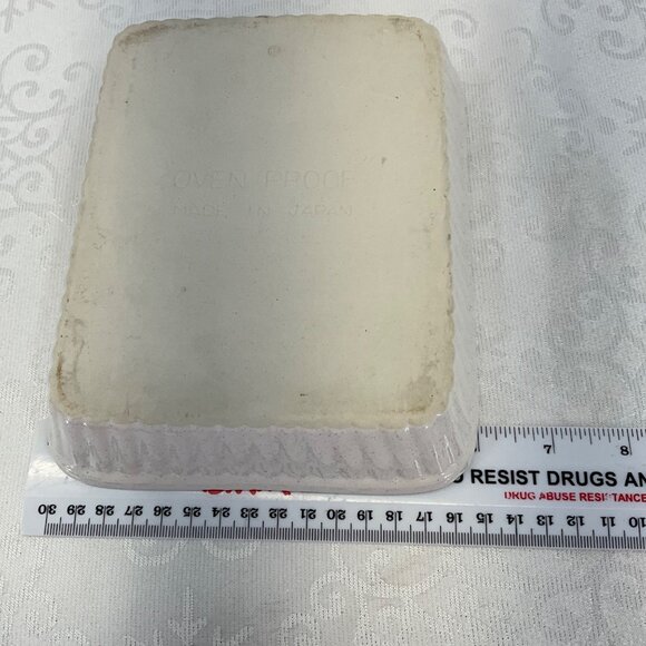 Vintage Ovenproof Ceramic Baking Dish Rectangular Fall Harvest Design - Picture 7 of 7